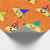 Happy Birthday Taco Wrapping Paper Geschenkpapier (Ecke)