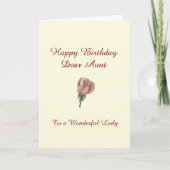 Happy Birthday Tante - Rose Card Karte (Vorderseite)