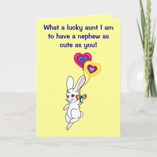 Happy Birthday Tante to Nephew Karte (Vorderseite)