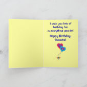 Happy Birthday Tante to Nephew Karte (Innenseite)