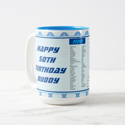 Happy Birthday Tasse (Vorderseite Links)
