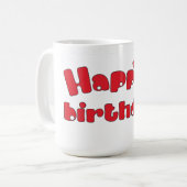 Happy Birthday Tasse (Vorderseite Links)