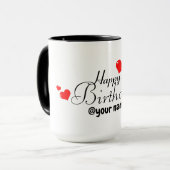 Happy Birthday Tasse (Vorderseite Links)