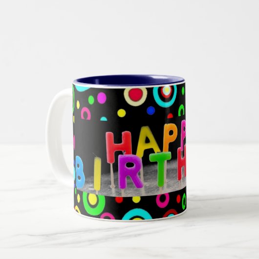 Happy Birthday Tasse (Vorderseite Links)