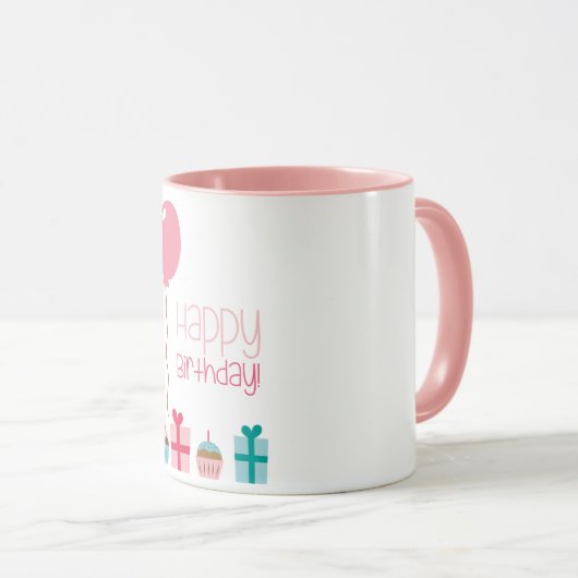 Happy Birthday Tasse (VorderseiteRechts)