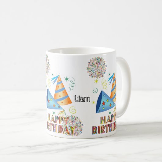 Happy Birthday Tasse (VorderseiteRechts)