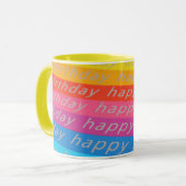 Happy Birthday Tasse (Vorderseite Links)