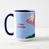 Happy Birthday Tasse auf und ab (Links)