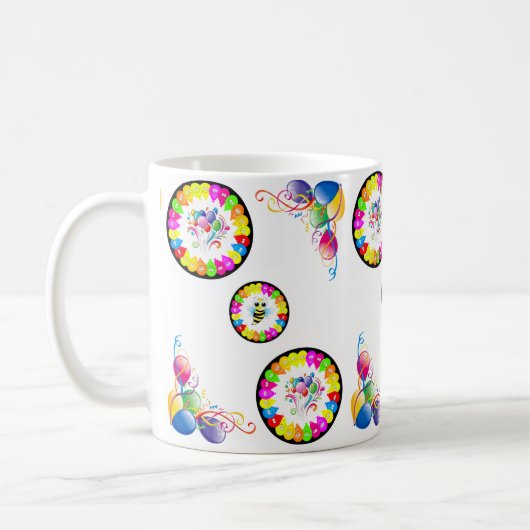 Happy Birthday Tasse Balloons (Links)