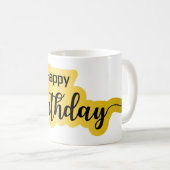 Happy Birthday Tasse - Bold Script Style (VorderseiteRechts)