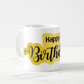 Happy Birthday Tasse - Bold Script Style (Vorderseite Links)
