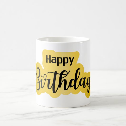 Happy Birthday Tasse - Bold Script Style (Mittel)