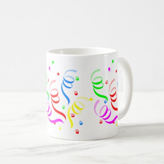 Happy Birthday Tasse Confetti (VorderseiteRechts)