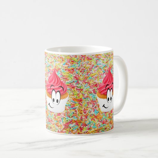 Happy Birthday Tasse Cupcake (VorderseiteRechts)