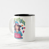 Happy Birthday Tasse Design für Mädchen (Vorderseite Links)