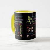 Happy Birthday Tasse Leo (Vorderseite Links)