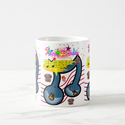 Happy Birthday Tasse Musician Gitarre (Mittel)