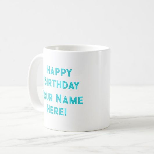Happy Birthday Tasse (Owl) (Vorderseite Links)