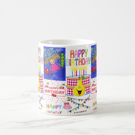 Happy Birthday Tasse Pear (Mittel)