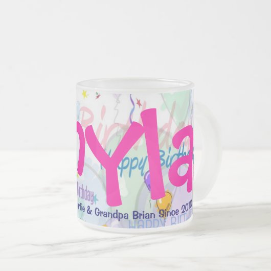 Happy Birthday Tasse (Personalize) (VorderseiteRechts)