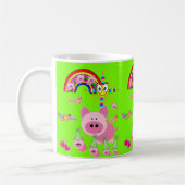 Happy Birthday Tasse Pink Pig (Links)