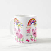 Happy Birthday Tasse Pink Pig (Vorderseite Links)