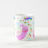 Happy Birthday Tasse Pink Worm Confetti (Mittel)