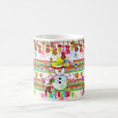 Happy Birthday Tasse Snowman Santa Claus (Mittel)
