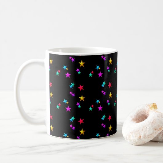 Happy Birthday Tasse Stars (Mit Donut)