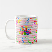 Happy Birthday Tasse Streifen (Links)