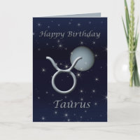 Happy Birthday Taurus Venus Grußkarte