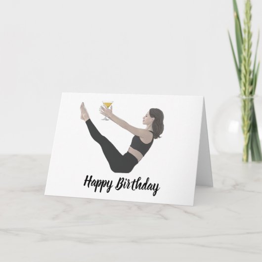 Happy Birthday Teaser Pilates Card Karte (Vorderseite)