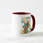 Happy Birthday Teddy Bär 1. T - Shirt und Geschenk Tasse (VorderseiteRechts)