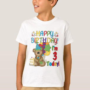 Happy Birthday Teddy Bär 3. Tshirts und Geschenke