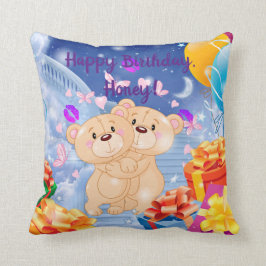 Happy Birthday Teddy Bar Kissen