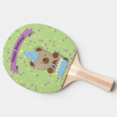 Happy Birthday Teddy Bar Tischtennis Schläger (Seitenansicht)