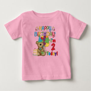Happy Birthday Teddy Bear 2. Geburtstag Baby T-shirt