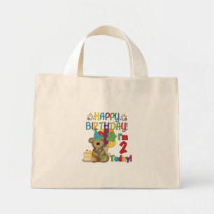 Happy Birthday Teddy Bear 2. Shirts und Geschenke Mini Stoffbeutel