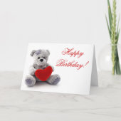 Happy Birthday Teddy Bear Geburtstagskarte Karte (Vorderseite)