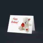 Happy Birthday Teddy Bear Grußkarte Karte<br><div class="desc">Show your love with this Birthday Teddy Bear Greeting Card</div>