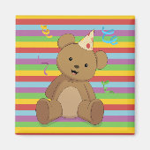 Happy Birthday Teddy Magnet (Vorne)