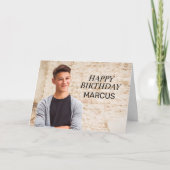 Happy Birthday Teen Boy Foto Eltern Geschwister Karte (Vorderseite)