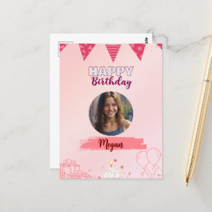 Happy Birthday Teenager Sweet Girl Postkarte