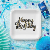 Happy Birthday Tellers Black and Tan Pappteller (Party)