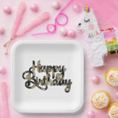 Happy Birthday Tellers Black and Tan Pappteller (Party)