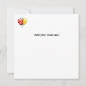 Happy Birthday TEMPLATE, anpassbar, Einladung (Rückseite)