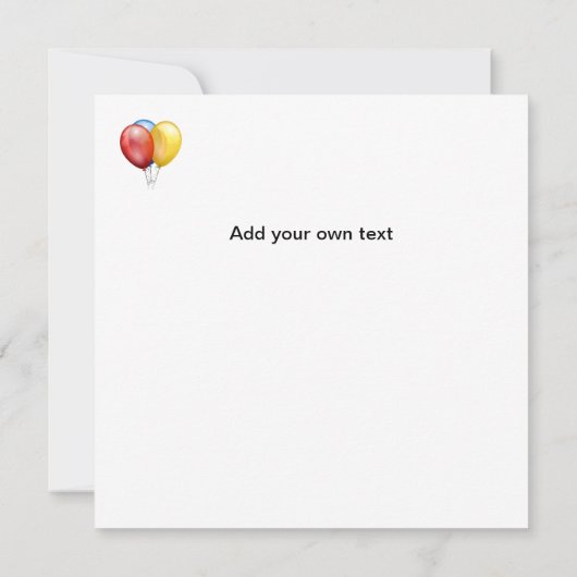 Happy Birthday TEMPLATE, anpassbar, Einladung (Rückseite)