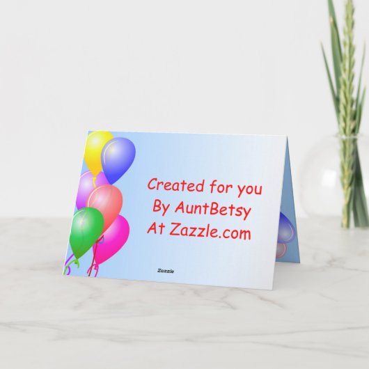 Happy Birthday Template Card Karte (Rückseite)