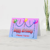 Happy Birthday Template Card Karte (Vorderseite)