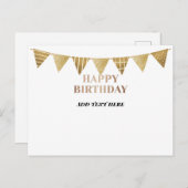 Happy Birthday Template Einladungspostkarte (Vorne/Hinten)